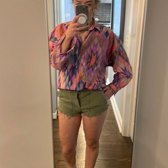 Vintage 90’s Button Down Shirt Aztec Print - Picture 13 of 13